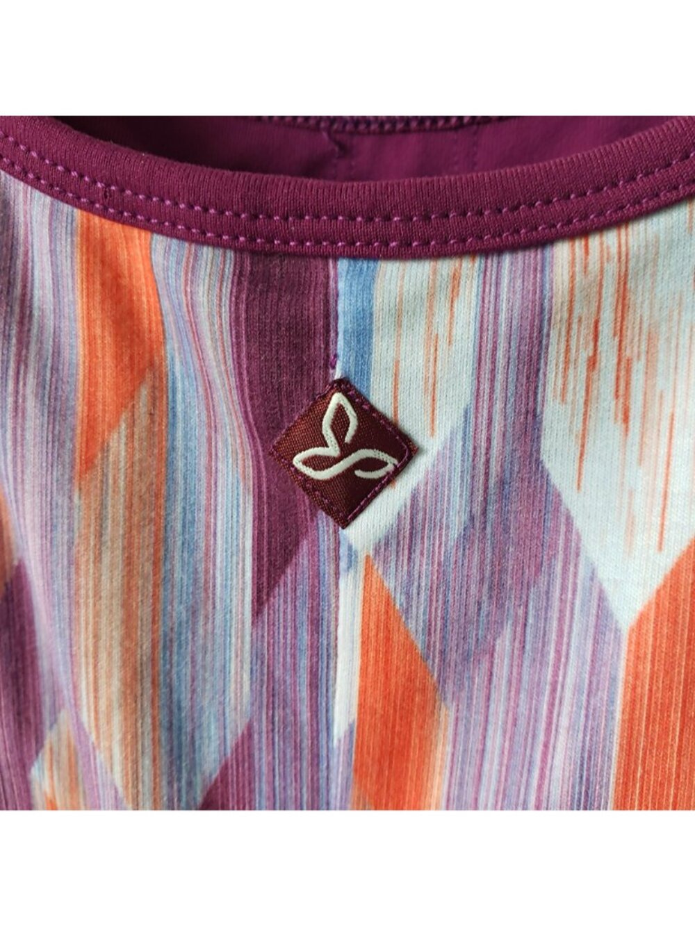 Prana Purple Grapevine Calico Tennis Dress Shelf Bra Summer Workout Hiking Cute - Picture 7 of 11